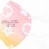 Masti FFP2 ambalate individual Pink Peach Yellow, model  AD-1001, 5 straturi, set 30 bucati