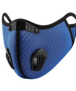 Masca Sport FFP2 Albastra, cu Filtru de Carbon