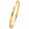 bratara bangle cu ochi de paun