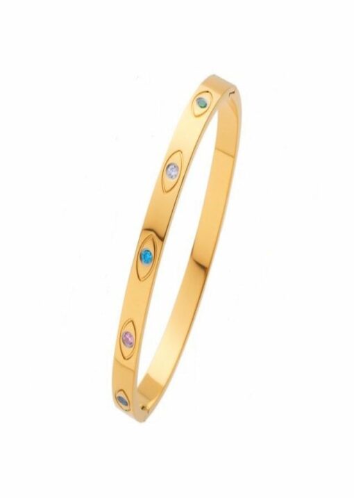 bratara bangle cu ochi de paun