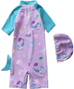 Costum de baie pentru Copii THK1032+2 protectie UV, Turcoaz