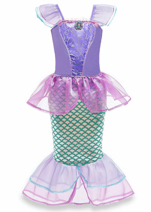 Rochie sirena Ariel, costum carnaval