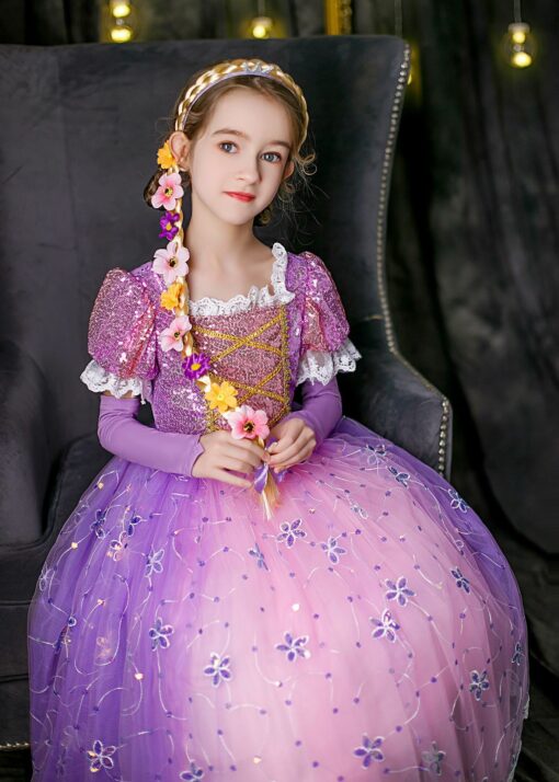 Costum Printesa Rapunzel Valentine's Day, Aniversare, 1 Martie, Sarbatoare, zi de nastere, Anul Nou, Craciunul, Pastele