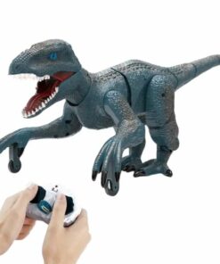 Dinozaur Raptor jucarie interactiva cu telecomanda infrared infrarosu pentru copii