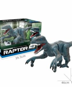 Dinozaur Raptor jucarie interactiva cu telecomanda infrared infrarosu pentru copii