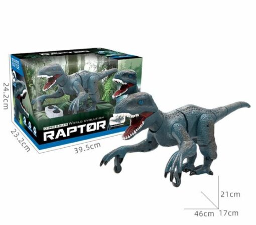 Dinozaur Raptor jucarie interactiva cu telecomanda infrared infrarosu pentru copii