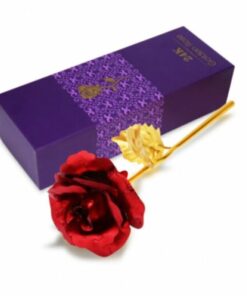 Trandafir THK suflat cu aur 24K, cutie eleganta, cadou, Rose