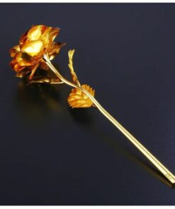 Trandafir THK suflat cu aur 24K, cutie eleganta, cadou, Auriu