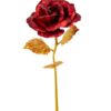 Trandafir THK suflat cu aur 24K, cutie eleganta, cadou, Rosu