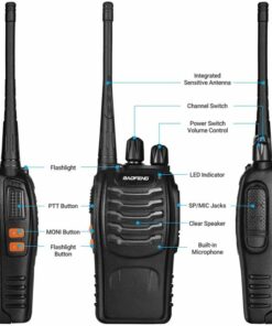 Set 2 statii radio Baofeng BF-888S, UHF, 400-470Mhz, negru