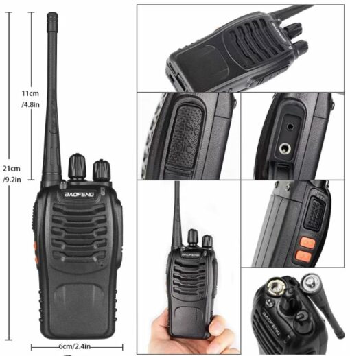 Set 2 statii radio Baofeng BF-888S, UHF, 400-470Mhz, negru