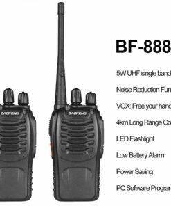 Set 2 statii radio Baofeng BF-888S, UHF, 400-470Mhz, negru