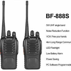 Set 2 statii radio Baofeng BF-888S, UHF, 400-470Mhz, negru