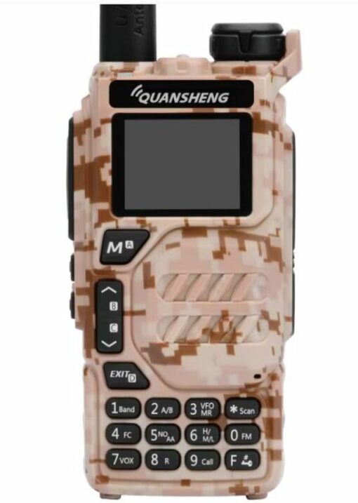 Statie radio Quansheng Uv-K5, Rezistenta la apa si praf, dual band VHF/Marina 156MHz/UHF, camufalj, vanatoare