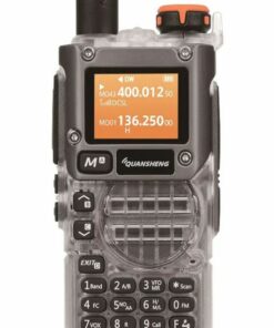 Statie radio Quansheng UV-K5(8)/K6, Rezistenta la apa si praf, dual band, UHF/VHF/Marina/Aeronautica, gri, transparent