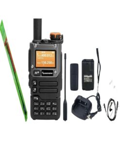 Set Statie radio Quansheng K6/UV-K5(8) Profesionala, Antena Nagoya NA771, Hands Free transparent, Rezistenta la apa si praf, dual band, UHF/VHF/Marina/Aeronautica, negru