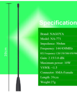 Set Statie radio Quansheng K6/UV-K5(8) Profesionala + Antena Nagoya NA771+ Hands Free transparent, Rezistenta la apa si praf, dual band, UHF/VHF/Marina/Aeronautica, negru